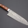 Takeshi Saji R-2 Custom Black Damascus Wild Series Santoku 180mm (7 Inch, Ironwood Handle)