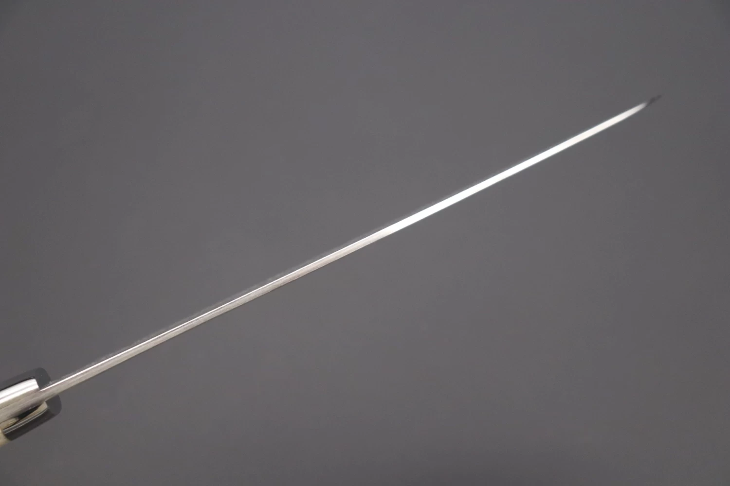 Takeshi Saji R-2 Custom Black Damascus Wild Series Santoku 180mm (7 Inch, Stag Bone Handle) 5 Takeshi Saji R-2 Custom Black Damascus Wild Series Santoku 180mm (7 Inch, Stag Bone Handle) - Image 5