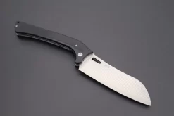 Takeshi Saji R-2 Damascus Folding Santoku Knife (Black G-10 Handle, TS-110)