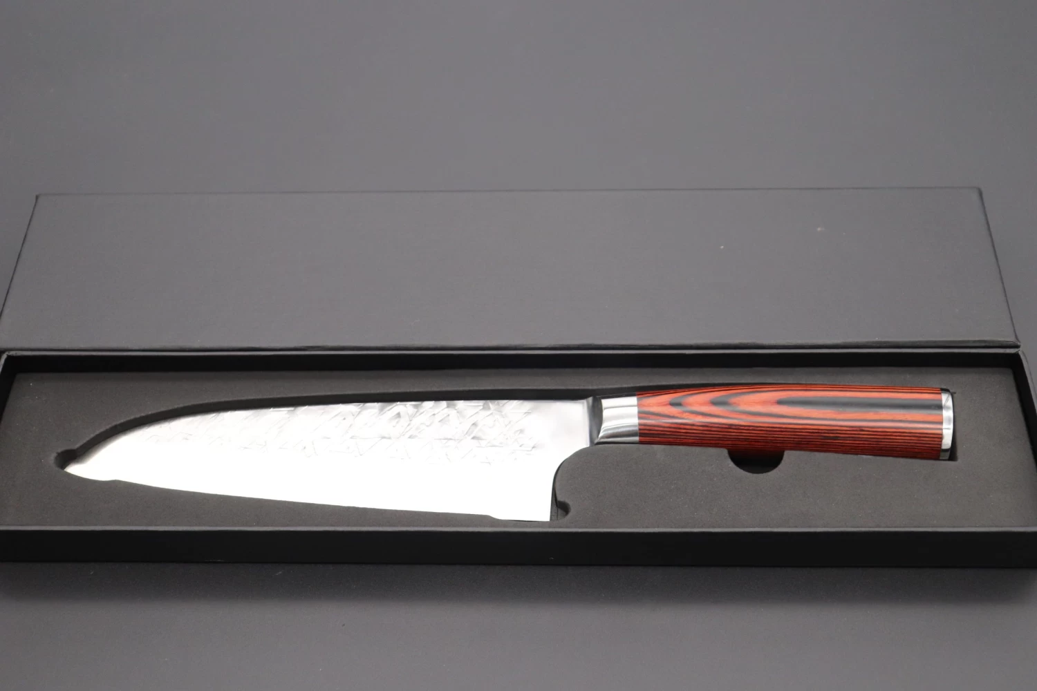 Takeshi Saji SRS-13 "ARC "Santoku 180mm (7 Inch, Red-Pakka Wood Handle, ARC-2) 8 Takeshi Saji SRS-13 "ARC "Santoku 180mm (7 Inch, Red-Pakka Wood Handle, ARC-2) - Image 8