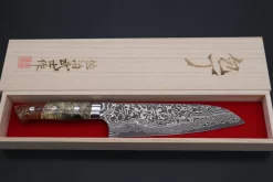 Takeshi Saji SUMMIT ― Limited Edition Custom Series SMT-733 R-2 Custom Damascus Santoku 180mm (7 Inch) -Knife Sale Shop takeshi saji santoku takeshi saji summit limited edition custom series smt 733 r 2 custom damascus santoku 180mm 7 inch 44676034232603 scaled