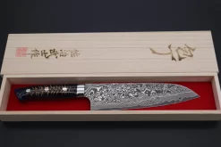 Takeshi Saji SUMMIT ― Limited Edition Custom Series SMT-734 R-2 Custom Damascus Santoku 180mm (7 Inch) -Knife Sale Shop takeshi saji santoku takeshi saji summit limited edition custom series smt 734 r 2 custom damascus santoku 180mm 7 inch 44676070539547 scaled