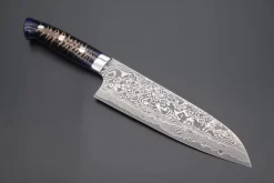 Takeshi Saji SUMMIT ― Limited Edition Custom Series SMT-734 R-2 Custom Damascus Santoku 180mm (7 Inch)