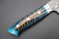 Takeshi Saji SUMMIT ― Limited Edition Custom Series SMT-735 R-2 Custom Damascus Santoku 180mm (7 Inch) -Knife Sale Shop takeshi saji santoku takeshi saji summit limited edition custom series smt 735 r 2 custom damascus santoku 180mm 7 inch 44676079714587 scaled