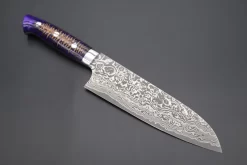 Takeshi Saji SUMMIT ― Limited Edition Custom Series SMT-736 R-2 Custom Damascus Santoku 180mm (7 Inch)