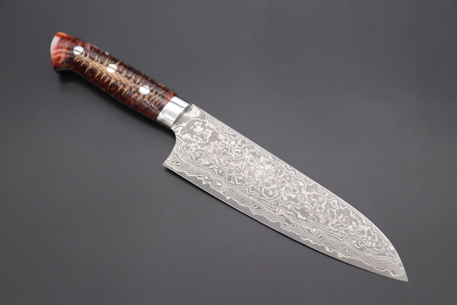 Takeshi Saji SUMMIT ― Limited Edition Custom Series SMT-766 R-2 Custom Damascus Santoku 180mm (7 Inch) 1 Takeshi Saji SUMMIT ― Limited Edition Custom Series SMT-766 R-2 Custom Damascus Santoku 180mm (7 Inch)