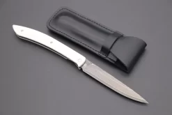 Takeshi Saji R-2 Damascus Steak Knife (White G-10 Handle, TS-120W)