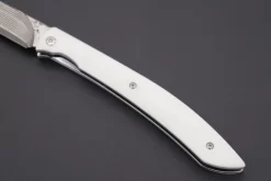 Takeshi Saji R-2 Damascus Steak Knife (White G-10 Handle, TS-120W) 10 Takeshi Saji R-2 Damascus Steak Knife (White G-10 Handle, TS-120W) -Knife Sale Shop takeshi saji steak knife takeshi saji r 2 damascus steak knife white g 10 handle 42516723466523 scaled