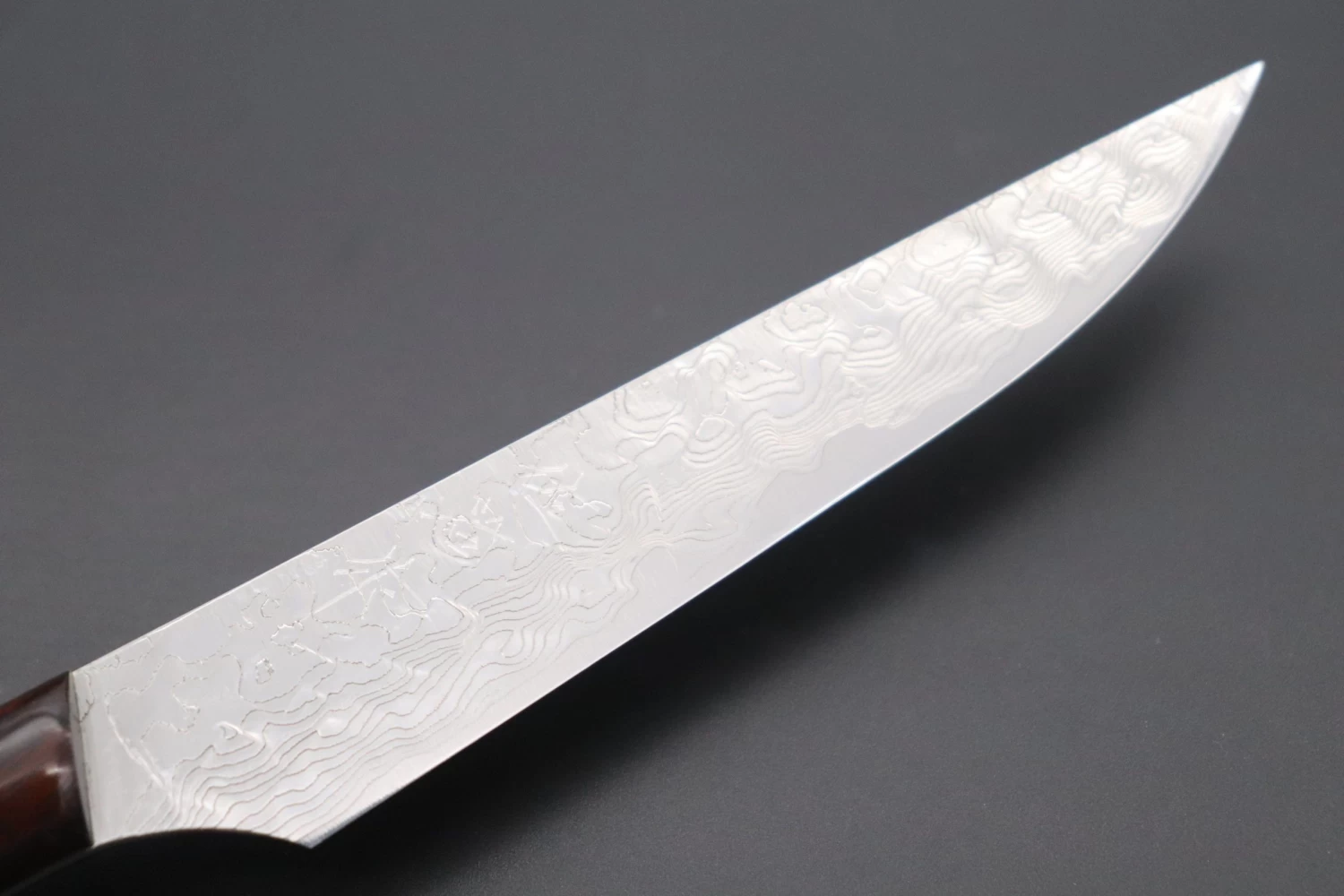 Takeshi Saji R-2 Diamond Damascus Steak Knife (Desert Ironwood Handle, TS-1) 2 Takeshi Saji R-2 Diamond Damascus Steak Knife (Desert Ironwood Handle, TS-1) - Image 2
