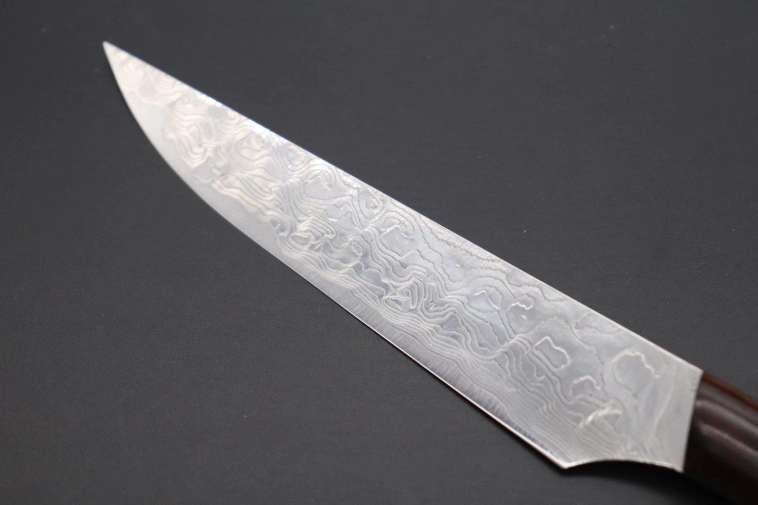 Takeshi Saji R-2 Diamond Damascus Steak Knife (Desert Ironwood Handle, TS-1) 4 Takeshi Saji R-2 Diamond Damascus Steak Knife (Desert Ironwood Handle, TS-1) - Image 4