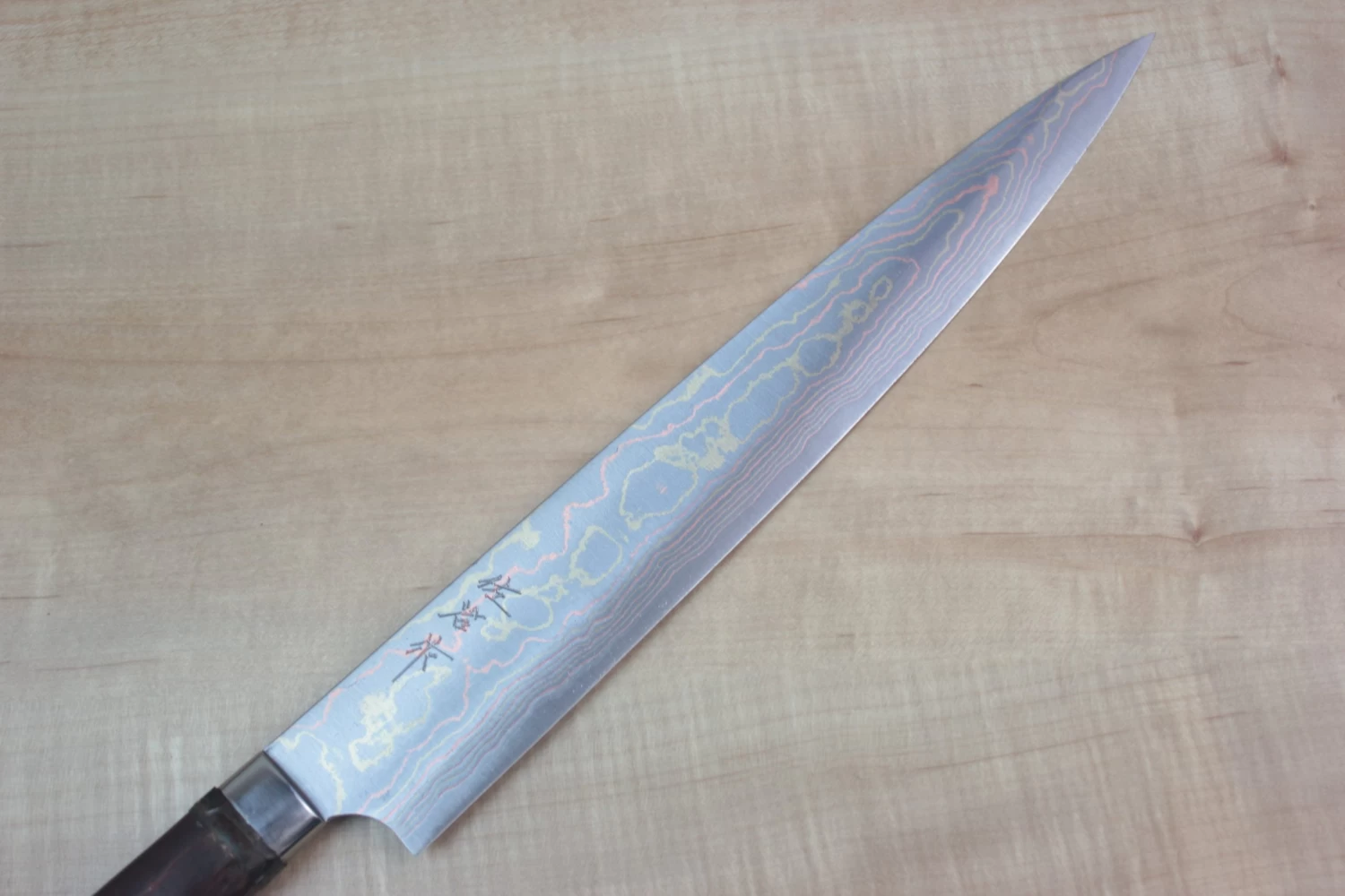 Master Saji Rainbow Damascus Sakura Series Sujihiki 270mm (10.6 Inch) 2 Master Saji Rainbow Damascus Sakura Series Sujihiki 270mm (10.6 Inch) - Image 2