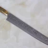 Takeshi Saji R-2 Custom Black Damascus Wild Series Katana Slicer 300mm (11.8 Inch, Stag Bone Handle, SRD-11S)