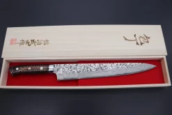 Takeshi Saji SUMMIT ― Limited Edition Custom Series SMT-644 R-2 Custom Damascus Sujihiki 270mm (10.6 Inch) -Knife Sale Shop takeshi saji sujihiki takeshi saji summit limited edition custom series smt 644 r 2 custom damascus sujihiki 270mm 10 6 inch 42965952430363 scaled