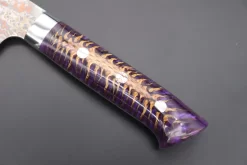 Takeshi Saji SUMMIT ― Limited Edition Custom Series SMT-688 VG-10W Multi-Colored Golden-Rainbow Damascus Sujihiki 240mm (9.4 Inch) -Knife Sale Shop takeshi saji sujihiki takeshi saji summit limited edition custom series smt 688 vg 10w multi colored golden rainbow damascus sujihiki 240mm 9 4 inch 43479514054939 scaled