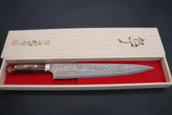 Takeshi Saji SUMMIT ― Limited Edition Custom Series SMT-692 VG-10W Multi-Colored Golden-Rainbow Damascus Sujihiki 270mm (10.6 Inch) -Knife Sale Shop takeshi saji sujihiki takeshi saji summit limited edition custom series smt 692 vg 10w multi colored golden rainbow damascus sujihiki 270mm 10 6 inch 43479575527707 scaled