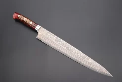 Takeshi Saji SUMMIT ― Limited Edition Custom Series SMT-692 VG-10W Multi-Colored Golden-Rainbow Damascus Sujihiki 270mm (10.6 Inch)