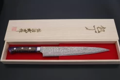 Takeshi Saji SUMMIT ― Limited Edition Custom Series SMT-754 VG-10W Multi-Colored Golden-Rainbow Damascus Sujihiki 240mm (9.4 Inch) 15 Takeshi Saji SUMMIT ― Limited Edition Custom Series SMT-754 VG-10W Multi-Colored Golden-Rainbow Damascus Sujihiki 240mm (9.4 Inch) -Knife Sale Shop takeshi saji sujihiki takeshi saji summit limited edition custom series smt 754 vg 10w multi colored golden rainbow damascus sujihiki 240mm 9 4 inch 44689867899163 scaled