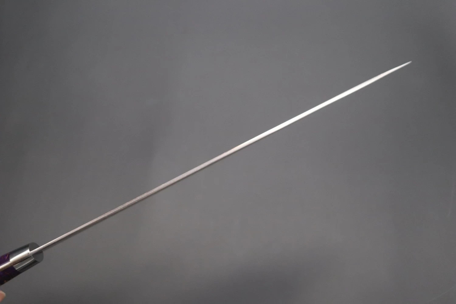 Takeshi Saji SUMMIT ― Limited Edition Custom Series SMT-754 VG-10W Multi-Colored Golden-Rainbow Damascus Sujihiki 240mm (9.4 Inch) 5 Takeshi Saji SUMMIT ― Limited Edition Custom Series SMT-754 VG-10W Multi-Colored Golden-Rainbow Damascus Sujihiki 240mm (9.4 Inch) - Image 5