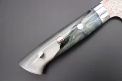 Takeshi Saji SUMMIT ― Limited Edition Custom Series SMT-757 VG-10W Multi-Colored Golden-Rainbow Damascus Series Sujihiki 240mm (9.4 Inch) -Knife Sale Shop takeshi saji sujihiki takeshi saji summit limited edition custom series smt 757 vg 10w multi colored golden rainbow damascus series sujihiki 240mm 9 4 inch 44690235556123 scaled