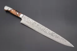 Takeshi Saji SUMMIT ― Limited Edition Custom Series SMT-775 R-2 Custom Damascus Sujihiki 270mm (10.6 Inch)
