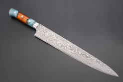 Takeshi Saji SUMMIT ― Limited Edition Custom Series SMT-776 R-2 Custom Damascus Sujihiki 270mm (10.6 Inch)