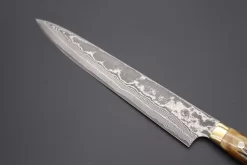 Takeshi Saji VG-10 Custom Damascus Wild Series Sujihiki 270mm (10.6 Inch, Stag Bone Handle, ST-6) -Knife Sale Shop takeshi saji sujihiki takeshi saji vg 10 custom damascus wild series sujihiki 270mm 10 6 inch stag bone handle st 6 42469201084699 scaled