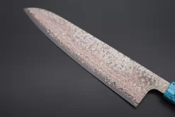 Takeshi Saji SUMMIT ― Limited Edition Custom Series VG-10W Multi-Colored Golden-Rainbow Damascus Wa Gyuto 240mm (9.4 Inch, STCL-288) -Knife Sale Shop takeshi saji wa gyuto custom limited edition takeshi saji vg 10w multi colored golden rainbow damascus series gyuto 240mm 9 inch stcl 288 43219961381147 scaled