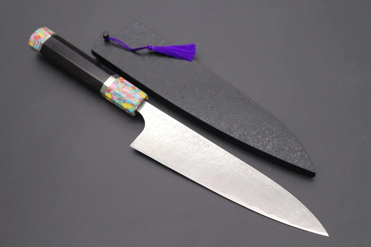Takeshi Saji SUMMIT ― Limited Edition Custom Series R-2 Damascus Wa Series Wa Gyuto 180mm (7 Inch, STCL-253) 1 Takeshi Saji SUMMIT ― Limited Edition Custom Series R-2 Damascus Wa Series Wa Gyuto 180mm (7 Inch, STCL-253)