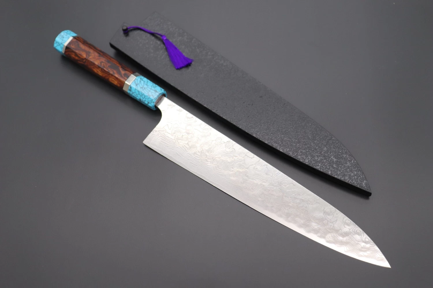 Takeshi Saji SUMMIT ― Limited Edition Custom Series R-2 Damascus Wa Gyuto 240mm (9.4 Inch, STCL-289) 1 Takeshi Saji SUMMIT ― Limited Edition Custom Series R-2 Damascus Wa Gyuto 240mm (9.4 Inch, STCL-289)