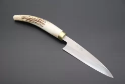 Takeshi Saji Gingami No.3 Wa Bocho Series Kaisaki (Wa Petty, Single Bevel Edge, Stag Handle)