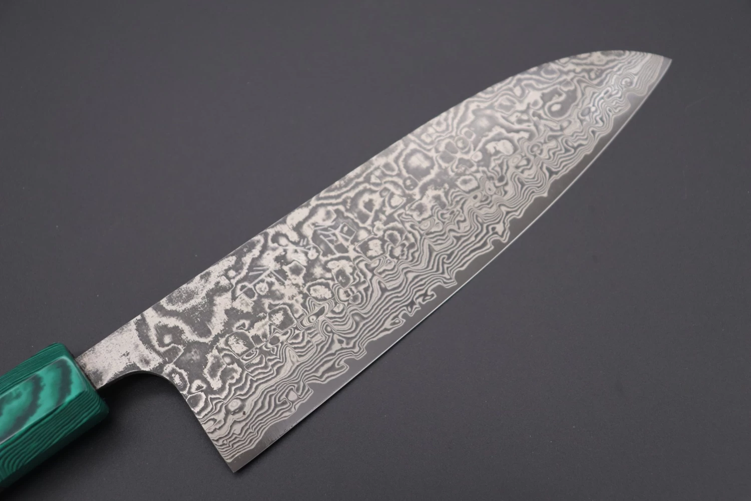 Takeshi Saji SUMMIT ― Limited Edition Custom Series R-2 Damascus Wa Series Wa Santoku 180mm (7 Inch, STCL-227) 2 Takeshi Saji SUMMIT ― Limited Edition Custom Series R-2 Damascus Wa Series Wa Santoku 180mm (7 Inch, STCL-227) - Image 2
