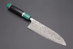 Takeshi Saji SUMMIT ― Limited Edition Custom Series R-2 Damascus Wa Series Wa Santoku 180mm (7 Inch, STCL-227)