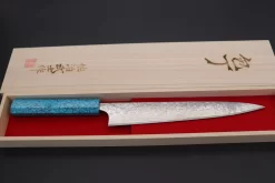 Takeshi Saji SUMMIT ― Limited Edition Custom Series R-2 Damascus Wa Series Sujihiki 240mm (9.4 Inch, STCL-257) -Knife Sale Shop takeshi saji wa sujihiki takeshi saji summit limited edition custom series r 2 damascus wa series sujihiki 240mm 9 4 inch stcl 257 42702215184667 scaled